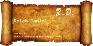 Reich Dániel névjegykártya